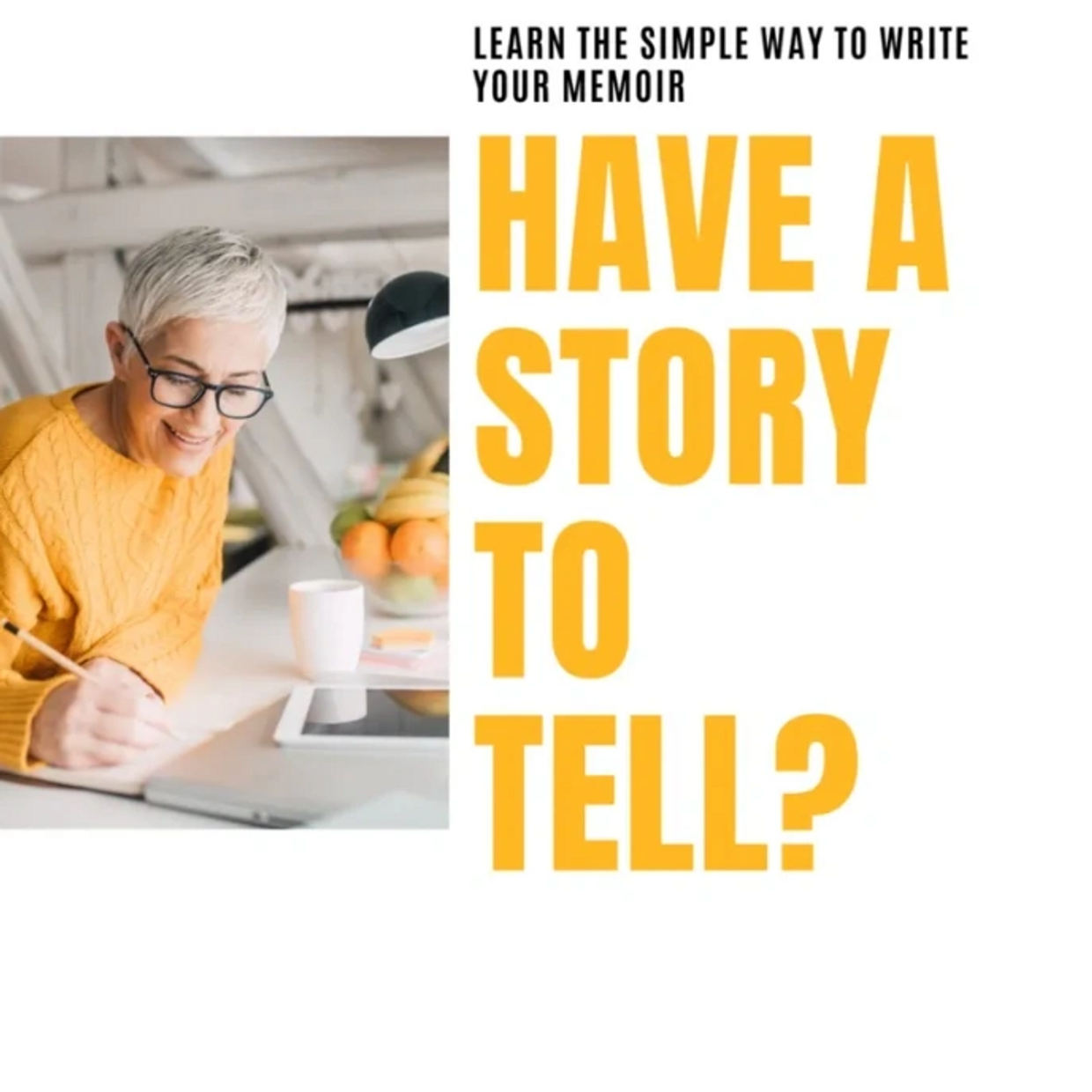 woman writing her memoir
