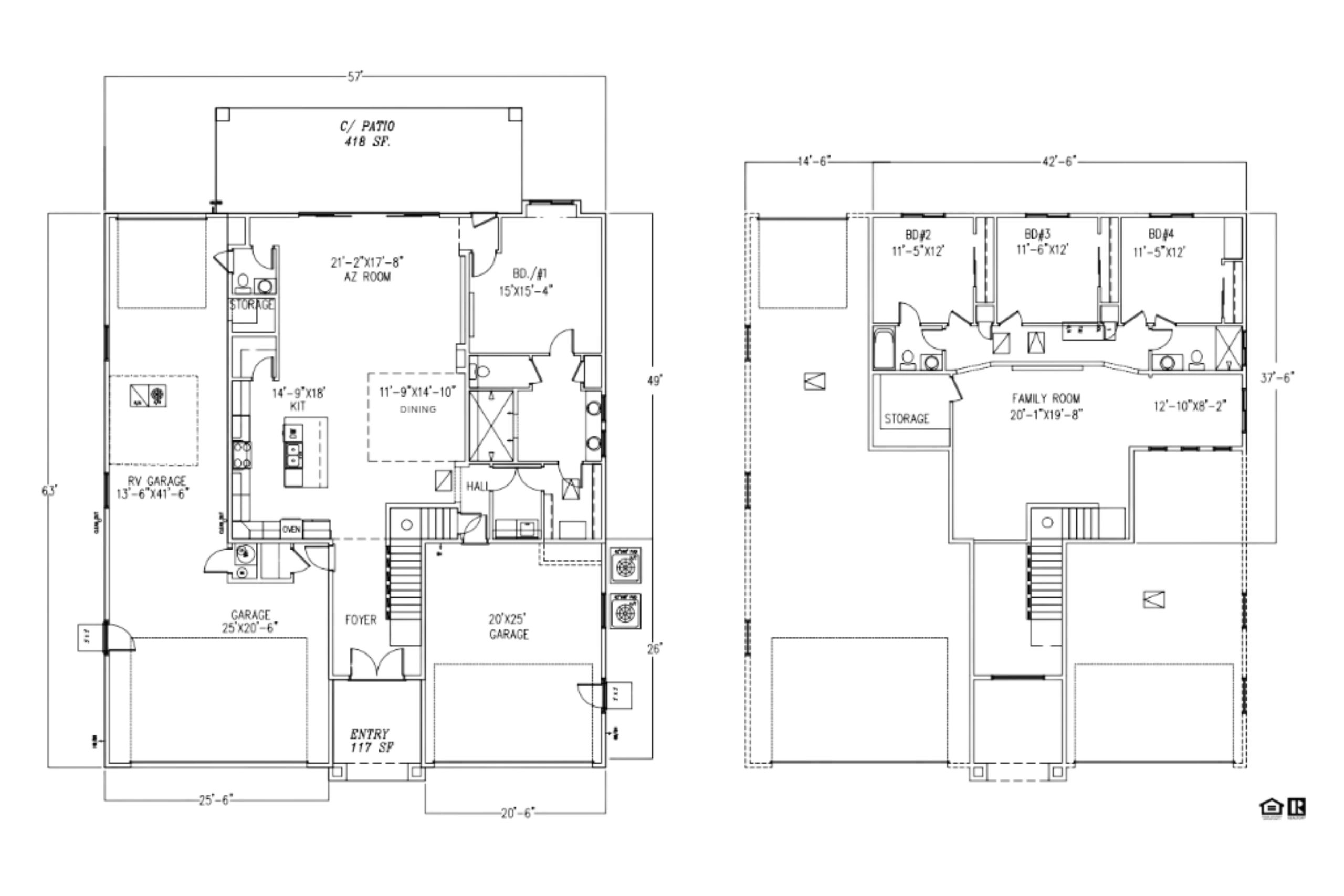 The Onyx 3175 2-STORY 4 BEDROOM
Multiple RV Garage Width Options
