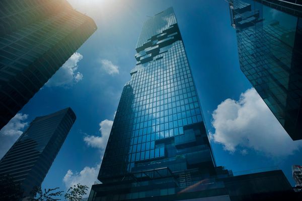 Bangkok, Thailand low angle photo of high rise building with reflections