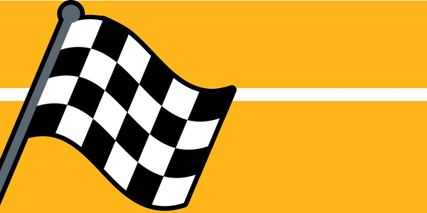 Graphic of finish line flag, projects produced to the specifications for expected results