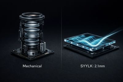 Comparison of mechanical and SYYLK 2.1mm lens technologies.