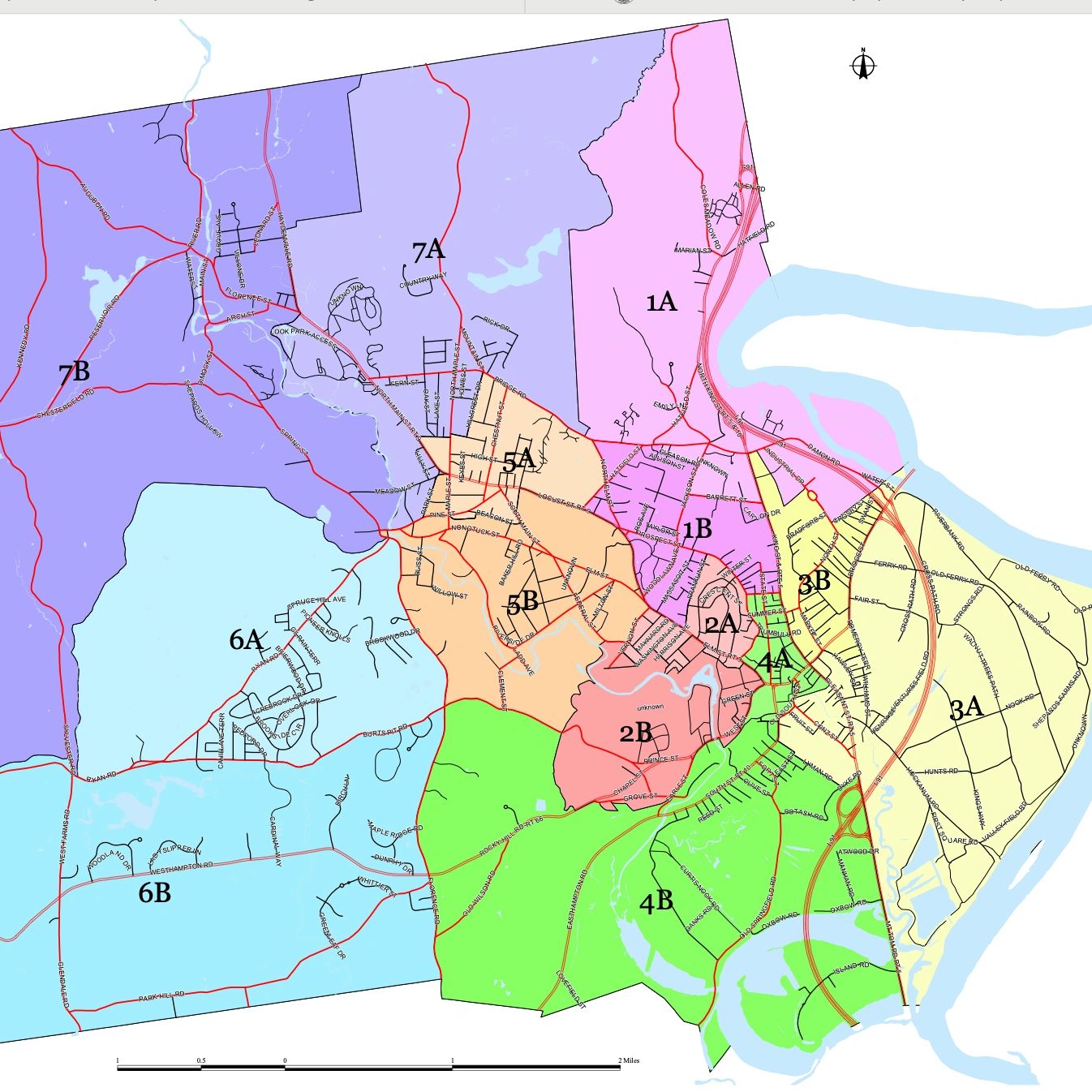 Northampton City ward map