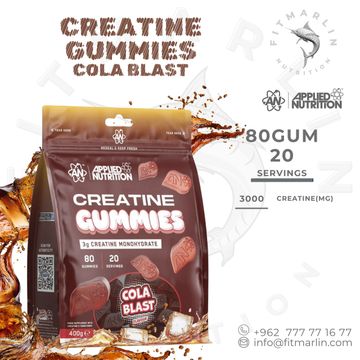 Cola Blast Creatine Gummies with 3g creatine monohydrate per serving.