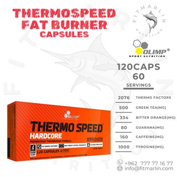 Thermo Speed Fat Burner Capsules by Olimp Sport Nutrition, 120 capsules, 60 servings.