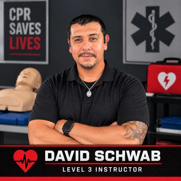 David Schwab, Level 3 CPR instructor, posing confidently.