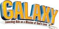 Logo with 'GALAXY' and a rocket, promoting a kids' mission theme.