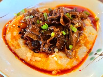 Asian Spicy Shaved Ribeye & Grits