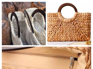 Wicker bags with handles