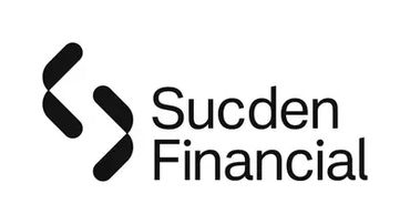 Logo of Sucden Financial with abstract symbol and text.