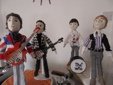 The Who 3D textile miniatures