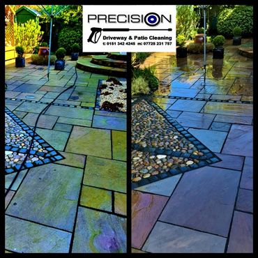 Indian sandstone cleaning in West Kirby, Wirral