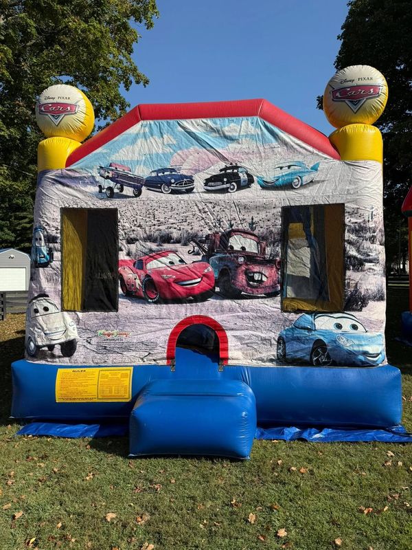Disney Cars Movie Themed Bounce House and Slide Combo Inflatable available to rent