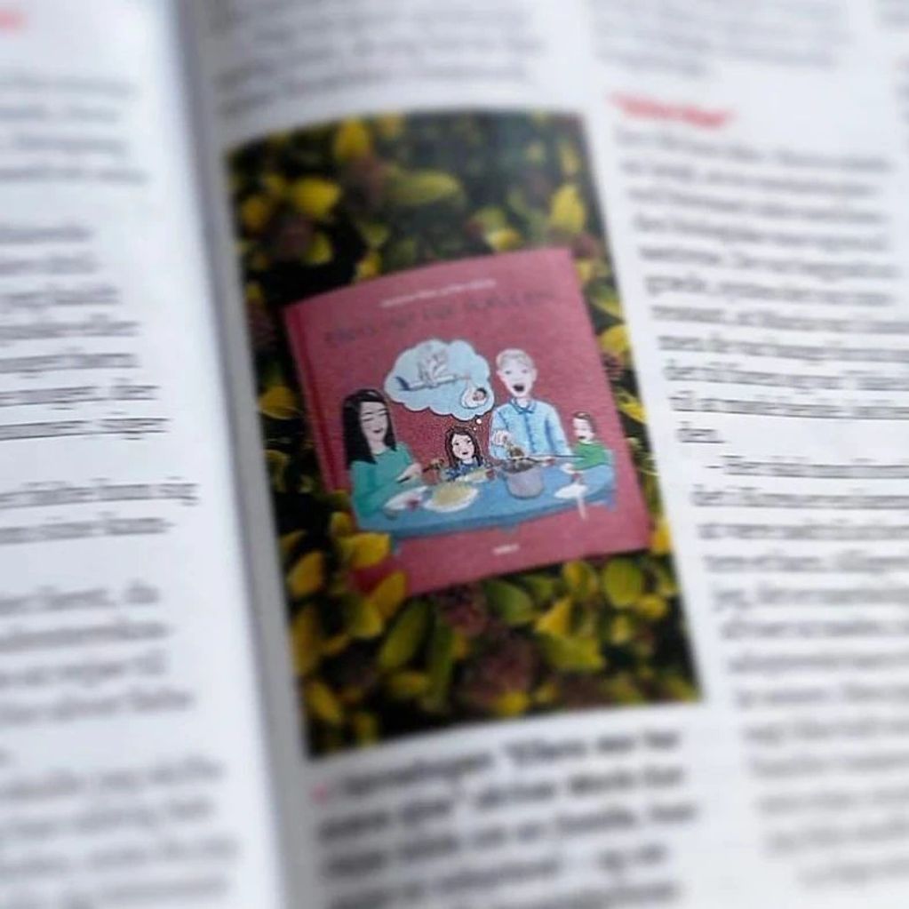 Rikke Lydeking's illustrated children's book in a magazine