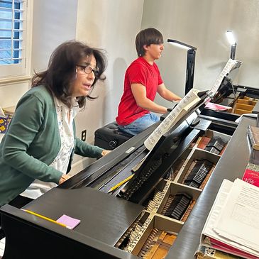 Damaris teaching Beethoven Sonatas