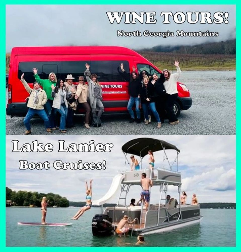 North Georgia Wine tours and lake Lanier boat charters 