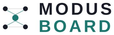 Logotipo de Modus Board con estilo minimalista.