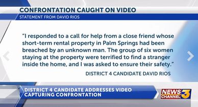Statement from David Rios about a confrontation caught on video.