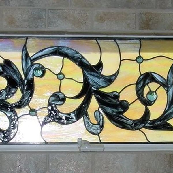 Barbary Peevey's commissioned stained glass now graces a local Brazos area home.