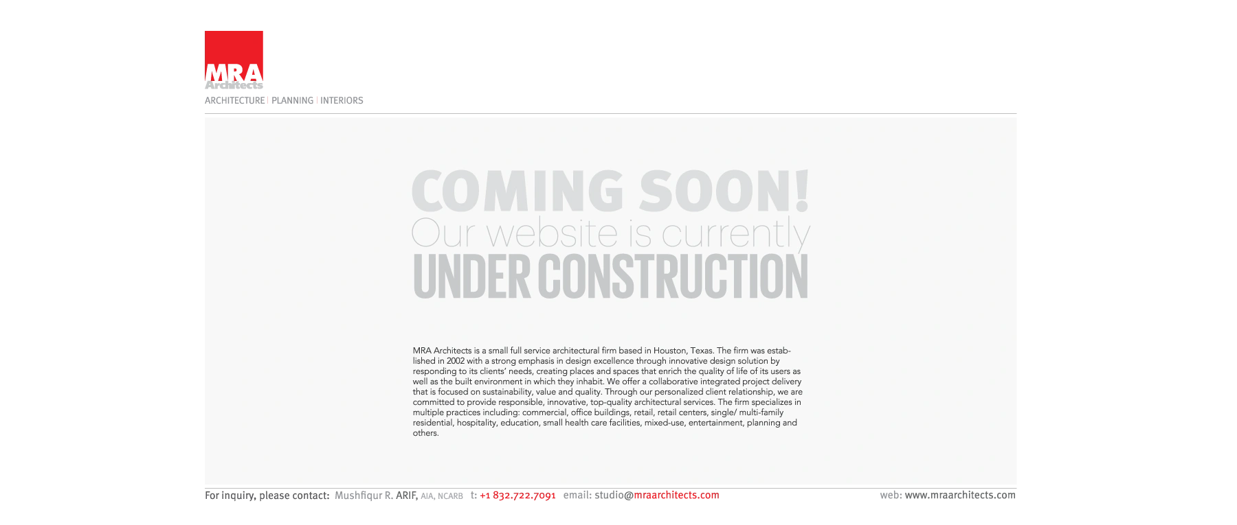 MRA ARCHITECTS LIMITED logo