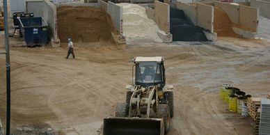 TLB separating aggregates and gravel