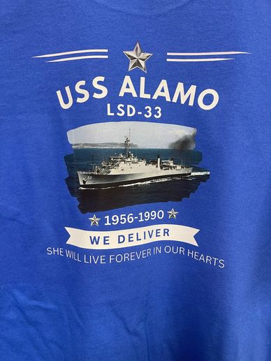 USS ALAMO Memorial Shirt back emblem
