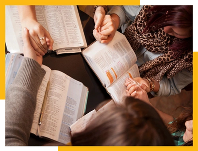 People participating in Sunday school.