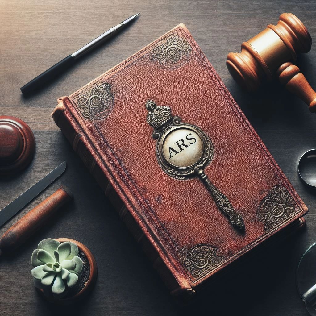 The Arizona Revised Statutes law Book, with a gavel and magnifying glass, signifying the scrutiny and potential changes to these statutes.