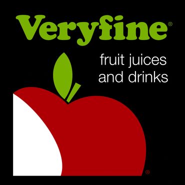 Veryfine juice drink apple logo Cooper Black 1980s 1990s