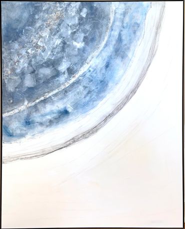 BLUE KYANITE
ACRYLIC, NATURAL MINERAL PIGMENTS, MICA FLAKES, MICA POWDER, OIL PAINT ON CANVAS

