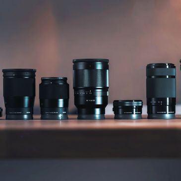 camera lens on a table