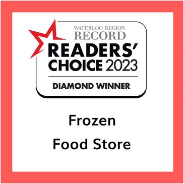 2023 Waterloo Region Record Readers' Choice Diamond Winner for Frozen Food Store.
