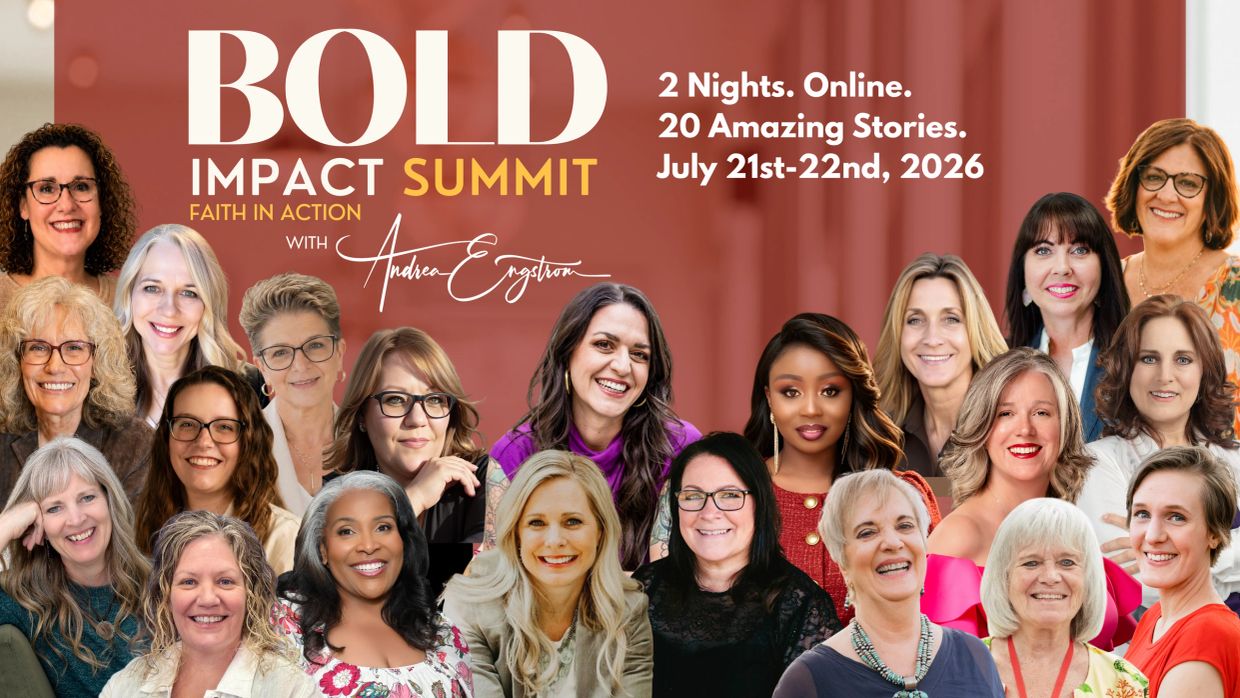 Promotional image for Bold Impact Summit, July 21-22, 2026, featuring speakers.