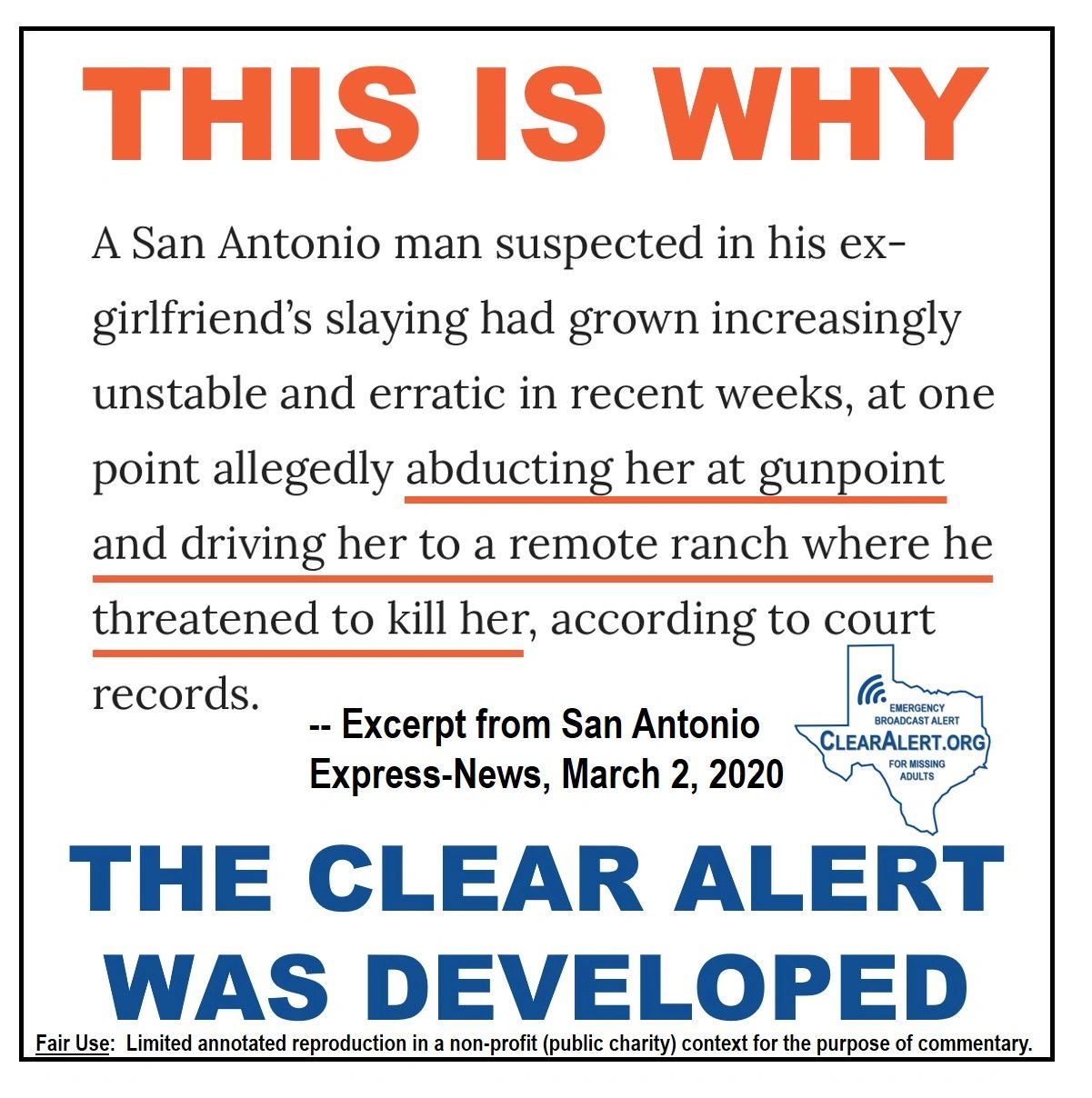 Could a CLEAR Alert have saved Marisela Cadena&rsquo;s life?