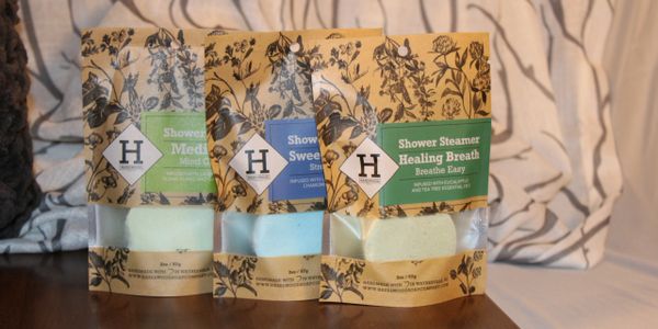 Colorful artisanal gifts and wrapping.