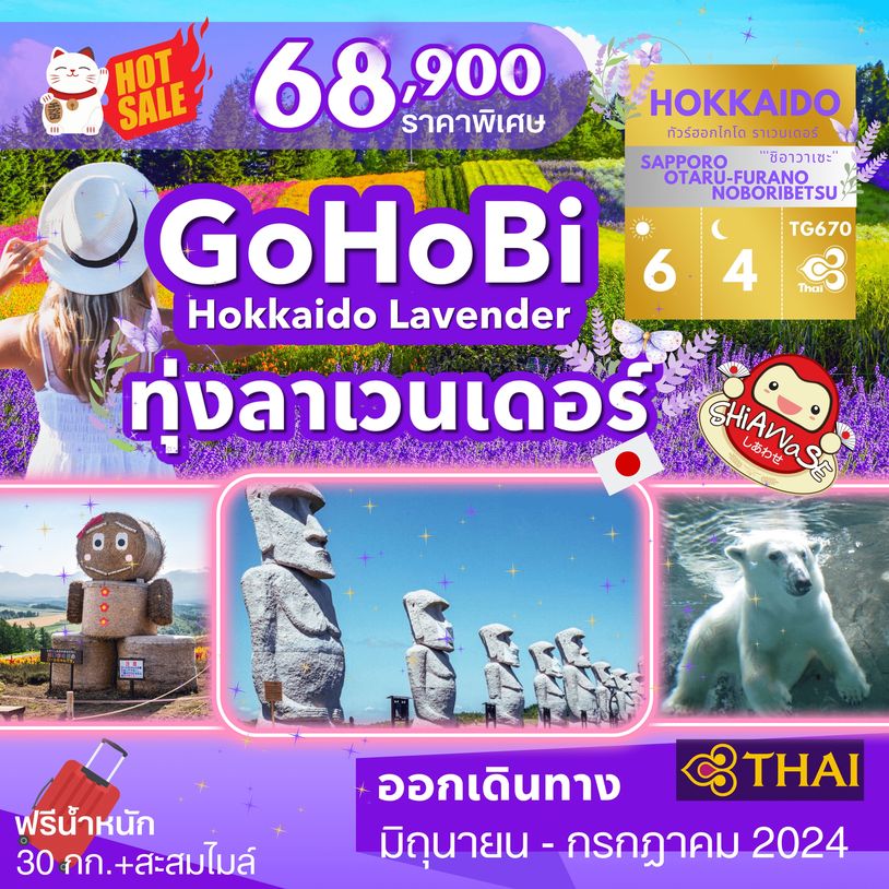 ทัวร์ญี่ปุ่น 2567 ทัวร์ฮอกไกโด ชมดอกลาเวนเดอร์