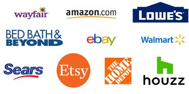 Wayfair Lowe's Amazon Bed Bath & Beyond Ebay Walmart Sears Etsy Home Depot Houzz