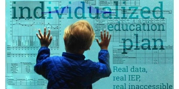 Child looking at a complex individualized education plan on a screen.