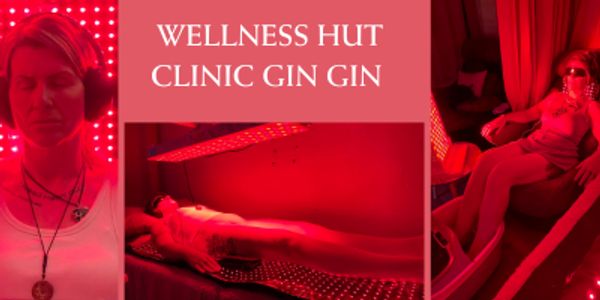 People enjoying red light therapy at Wellness Hut Clinic Gin Gin.