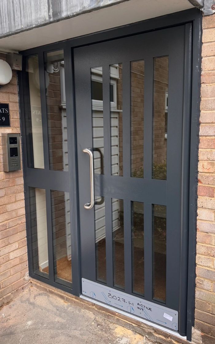 High security metal security doors for communal entrances