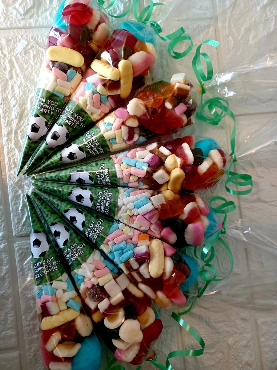 Football sweet cones