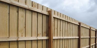 Traditional wooden posted fence done fast 