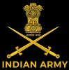 Emblem of the Indian Army with crossed swords and Ashoka emblem.