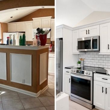 before and after of kitchen remodel