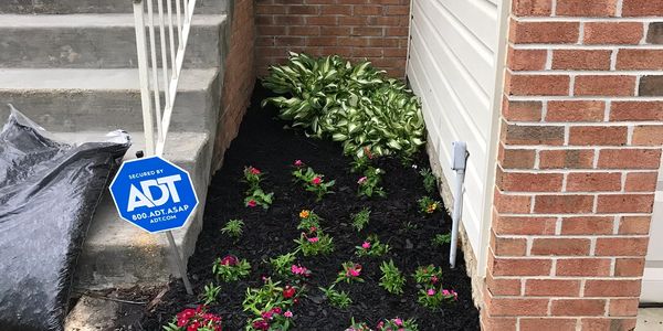 flower and mulch install