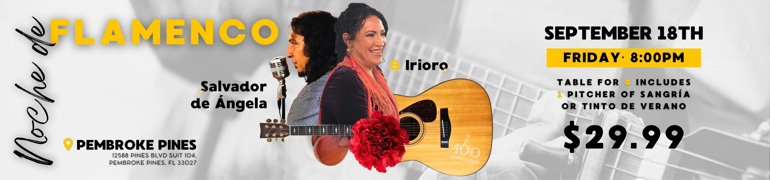 Flamenco Show September 18th in Pembroke Pines.