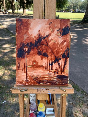 Forsyth On-Site One, 8x10 inches, acrylic on canvas, 2022