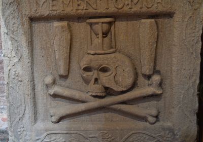 Detail of a crypt in St Magnus Cathedral, village of Kirkwall, Orkney Islands, Scotland