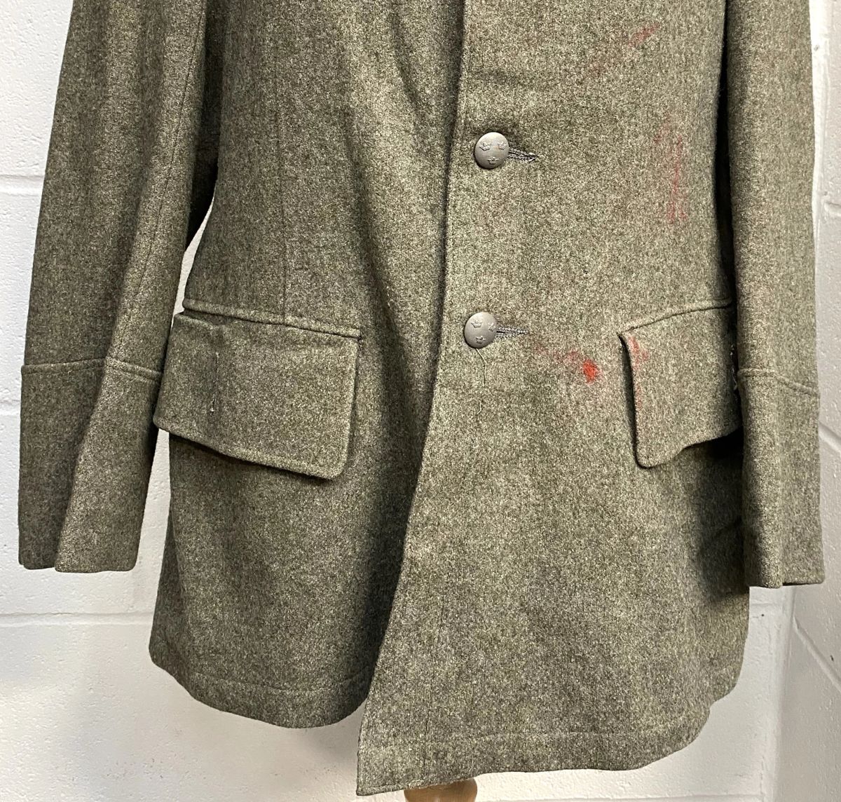 Swedish Army Issue M39 4 Pocket Grey Wool Tunic Jacket