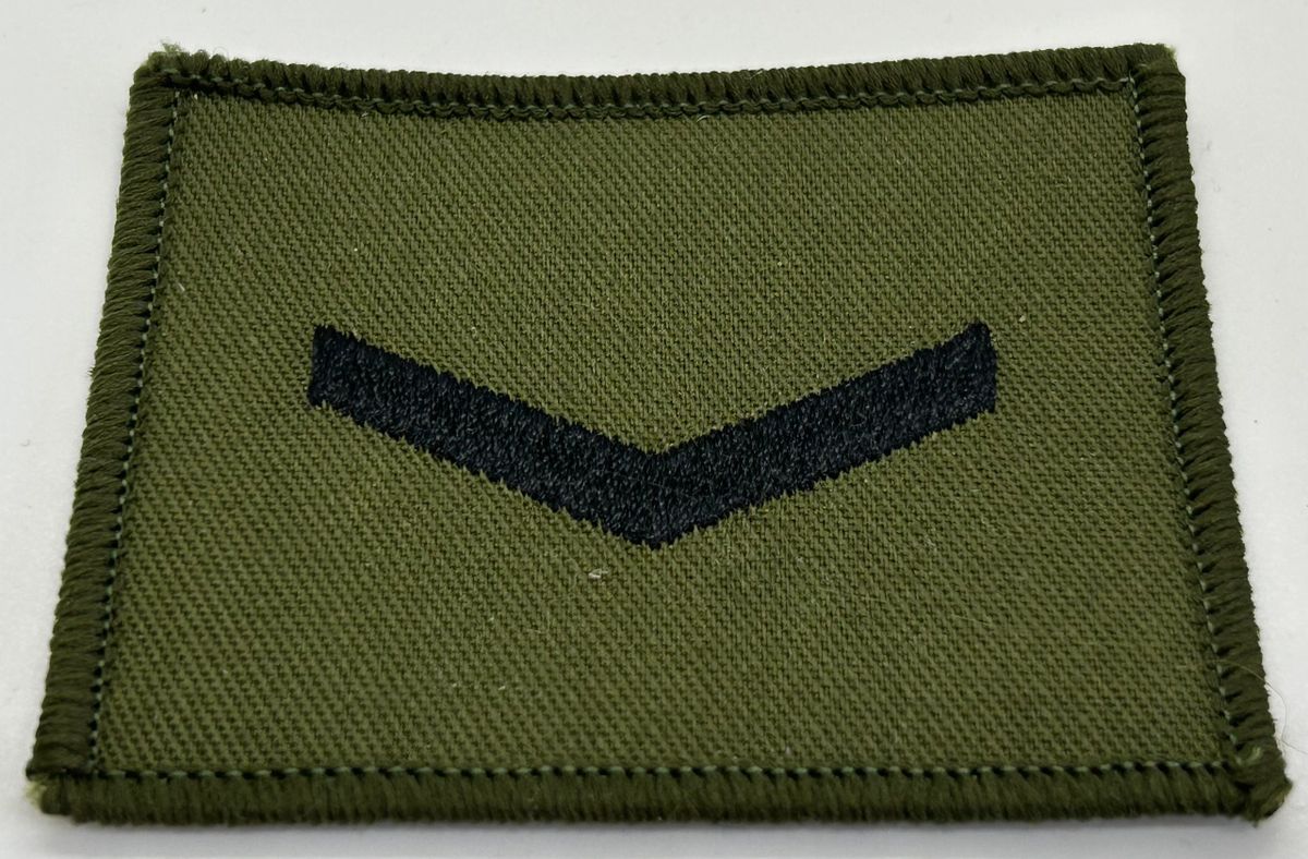 British Military Issue Olive Green Small Square Lance Corporal Rank Patch