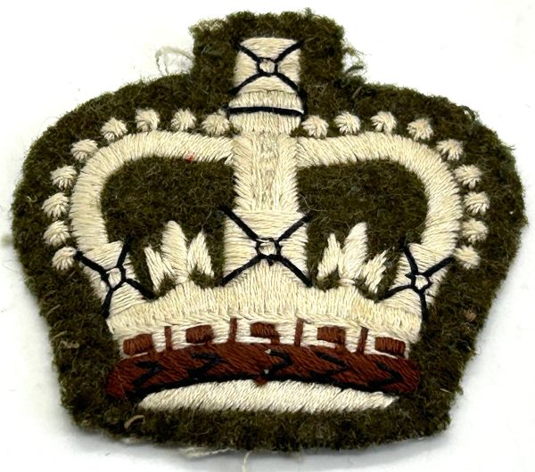 British Military Warrant Officer Class 2 WO2 Green White Uniform Rank Patch